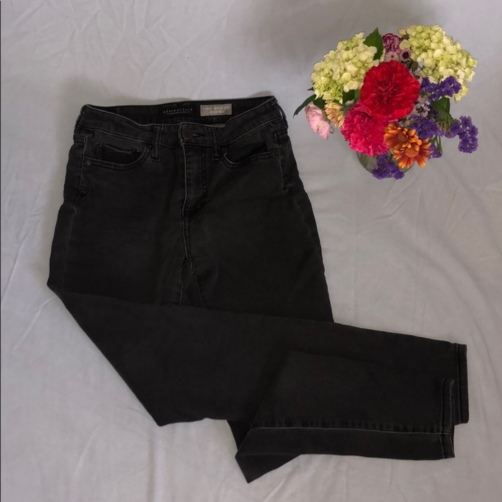 Black High Waisted Jeggings - Aéropostale